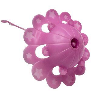 1985 Dream Glow Barbie Pink Parasol Accessory Replacement Part Star Pattern Vtg